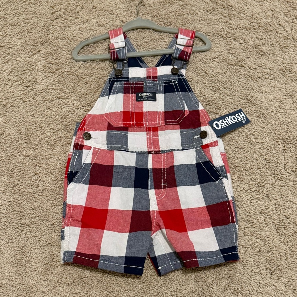 OshKosh B'gosh Red and Blue Overalls